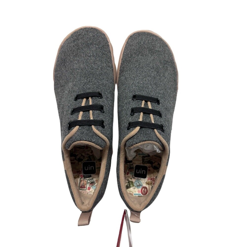 NEW UIN Womens Size 10.5 Wool Segovia Comfort & Walking Sneaker Shoes Deep Grey - Picture 7 of 11